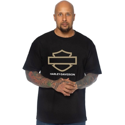 Harley-Davidson Mens Outline Bar &amp; Shield Dealer Tee - Black