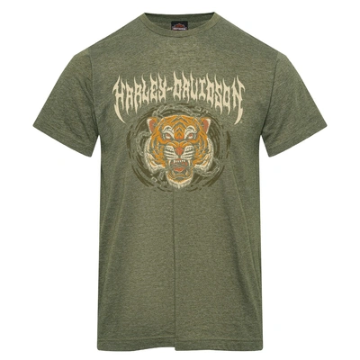 Harley-Davidson Mens Fracture S/S Dealer Tee - Miltary Green