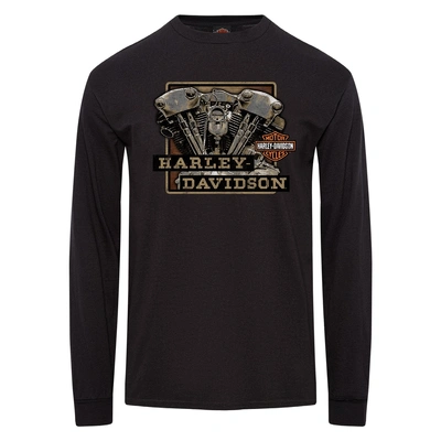 Harley-Davidson Mens Sideswipe L/S Dealer Tee - Black