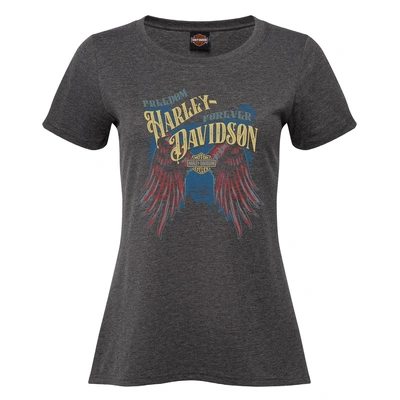 Harley-Davidson Womens Flow S/S Dealer Tee - Black Triblend