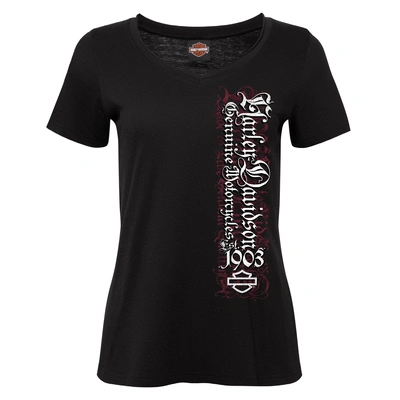 Harley-Davidson Womens Cascade S/S Dealer Tee - Black
