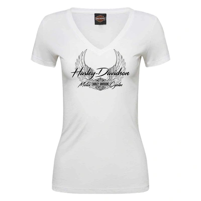 Harley-Davidson Womens Charm Dealer Tee - White