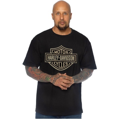 Harley-Davidson Mens Bar &amp; Shield Dealer Tee - Gold