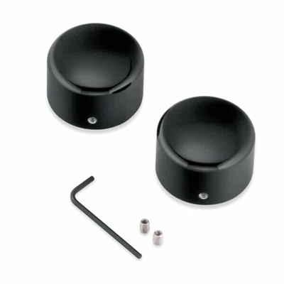Harley-Davidson Rear Axle Nut Covers - Gloss Black
