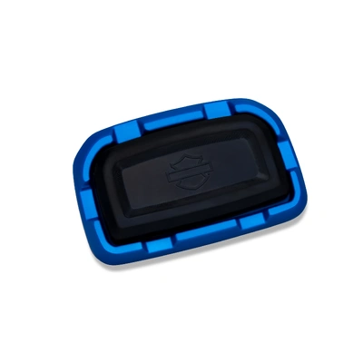 Harley-Davidson Redline Large Brake Pedal Pad - Blue Anodized