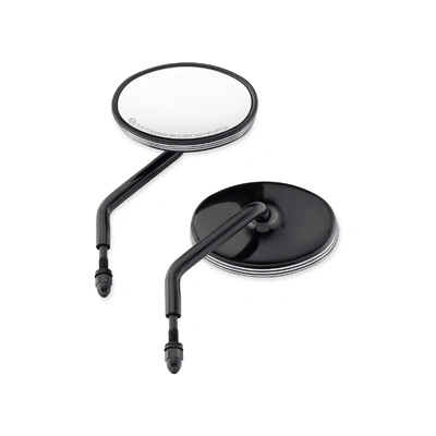 Edge Cut Dome Mirrors - Black