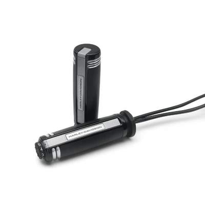 Empire Heated Hand Grips - Black Anodized Machine Cut