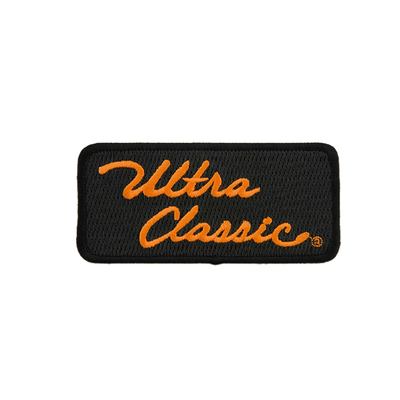 Harley-Davidson 4 inch Embroidered Ultra Classic Emblem Sew-On Patch - Black/Orange