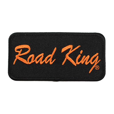 Harley-Davidson 4 in. Embroidered Road King Emblem Sew-On Patch - Black/Orange