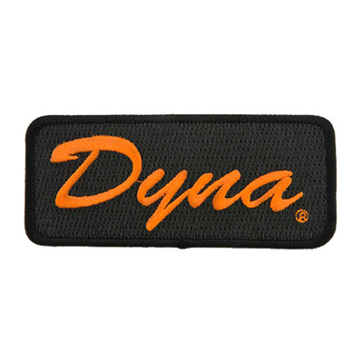 Harley-Davidson Embroidered Dyna Emblem Sew-On Patch - Black/Orange -  4.125 inch