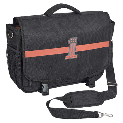 Harley-Davidson #1 Logo Messenger Bag Briefcase - Black/Rust
