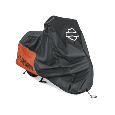 Harley-Davidson Indoor/Outdoor Motorcycle Cover For XG-XL-XR Models-Orange-Black-Small