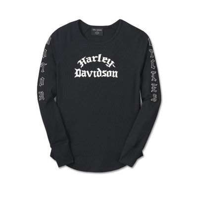 Harley-Davidson Authentic Long Sleeve Womens Rib Top - Harley Black