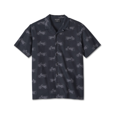 Harley-Davidson Mens Fueled Shirt - Allover Custom Print
