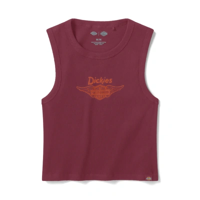 Dickies x H-D® Winged Bar &amp; Shield Ribbed Tank - Tibetin Red