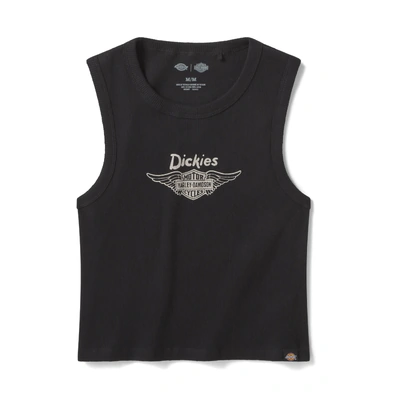 Dickies x H-D® Winged Bar &amp; Shield Ribbed Tank - Black