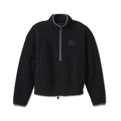 Harley-Davidson Womens Harley-Davidson Sherpa 1/4 Zip - Harley Black