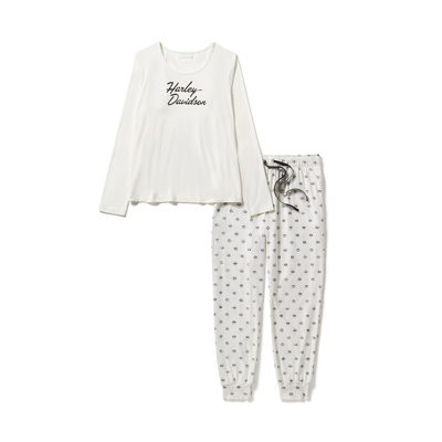 Harley-Davidson Women&#39;s Harley-Davidson Long Sleeve Pajama Set - Cloud Dancer