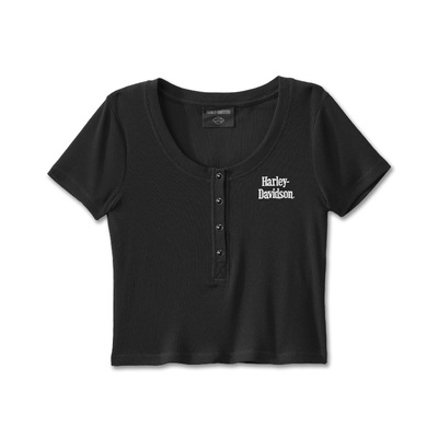 Harley-Davidson Ribbed Womens Tee - Harley Black