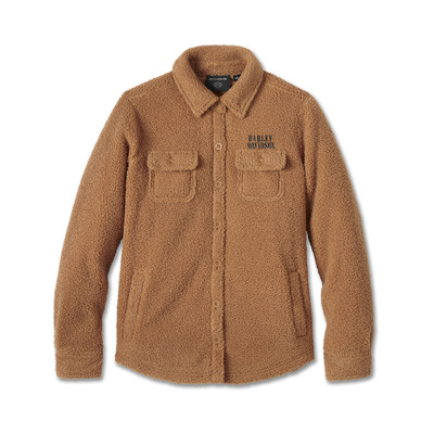 Harley-Davidson Sherpa Womens Shirt Jacket - Cashew