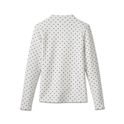 Harley-Davidson Superstar Milwaukee Womens Mockneck - Print Cloud Dancer &amp; Harley Black