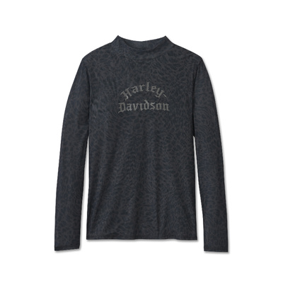 Harley-Davidson Women&#39;s Wild Cat Mesh Turtleneck