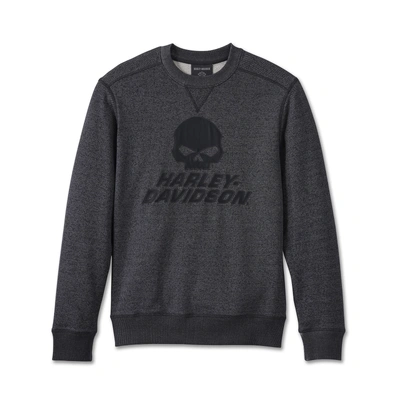 Harley-Davidson Mens Willie G Skull Sweatshirt - Black Beauty