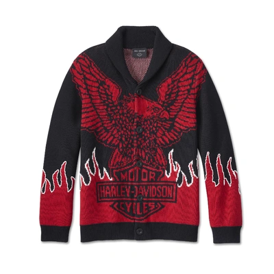 Harley-Davidson Mens Eagle Cardigan - Allover Custom Print
