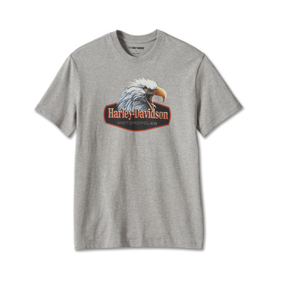 Harley-Davidson Mens Bald Eagle Tee - Charcoal Grey Heather