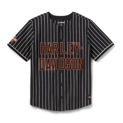 Harley-Davidson Mens Essential '03 Baseball Jersey - Harley Black &amp; Cloud Dancer