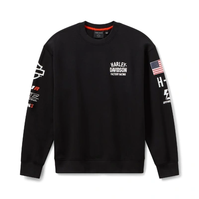 Harley-Davidson 2026 Factory Racing Fast Johnnie Crewneck Sweatshirt - Harley Black