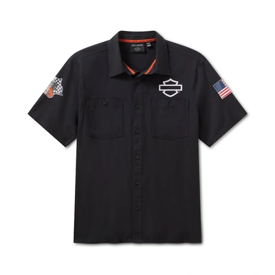 Harley-Davidson Factory Racing Fanwear Coolmax Short Sleeve Shirt - Harley Black