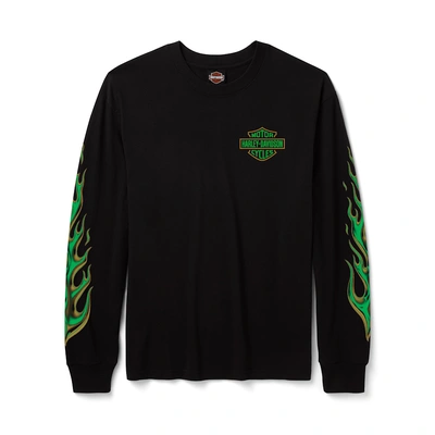 Harley-Davidson Skully McGee LS Mens Tee - Custom Black