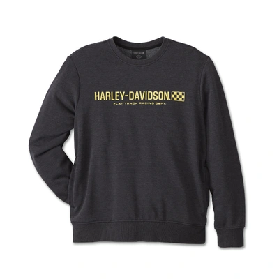 Harley-Davidson Mens Trophy Bar &amp; Shield Crew Neck Sweatshirt - Harley Black