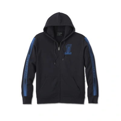 Harley-Davidson Mens #1 Racer Zip-Up Hoodie - Harley Black