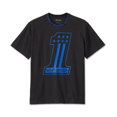 Harley-Davidson #1 Racing Short Sleeve Mens Tee - Harley Black