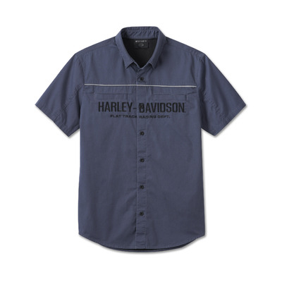 Mens No.1 Racing Performance Short Sleeve Shirt - Ombre Blue
