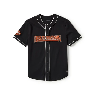 Harley-Davidson Mens 03 Baseball Jersey - Harley Black