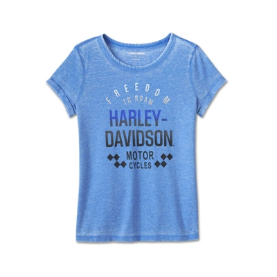 Harley-Davidson Womens Racing Graphic Tee - Lapis Blue