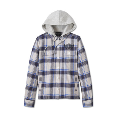Harley-Davidson Womens Harley Heritage Classic Shirt Jacket - YD Plaid - Bright White