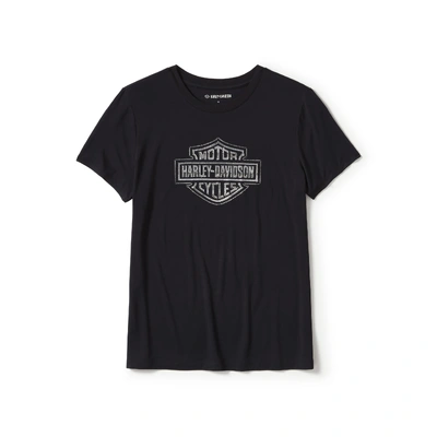 Harley-Davidson Womens Essential Bling Crew Neck Tee - Harley Black