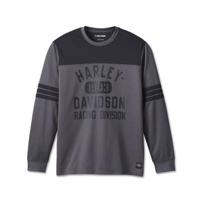 Harley-Davidson Mens Racing Jersey - Colorblocked - Blackened Pearl