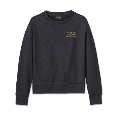 Harley-Davidson Womens American Traditional Crewneck - Harley Black