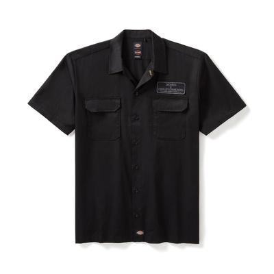 Mens Dickies x H-D Eagle Short Sleeve Work Shirt - Anthracite