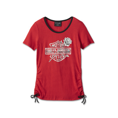 Harley-Davidson Womens Illuminate Bar &amp; Shield Tee - Bold Red