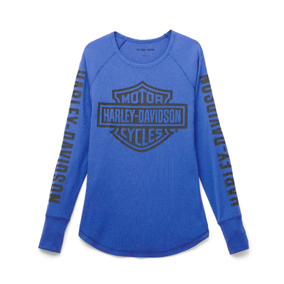 Womens Authentic Bar &amp; Shield Knit Top - Gray Blue