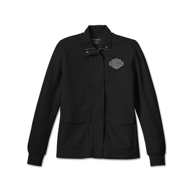 Womens Hill Climber Crew Zip Front Fleece Jacket - Black Beauty