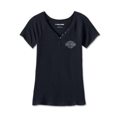Womens Creed Club Rib-Knit Top - Black Beauty