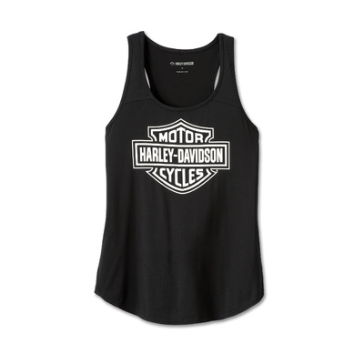 Harley-Davidson Vanquisher Racerback Womens Tank Top - Black Beauty