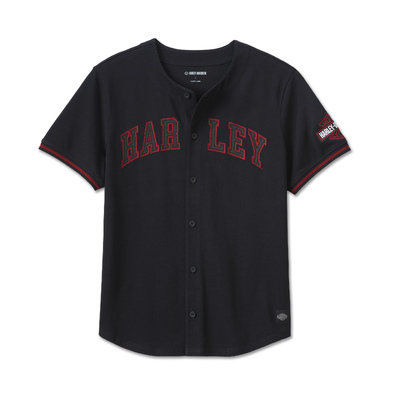 Harley-Davidson Hometown Baseball Mens Shirt - Black Beauty